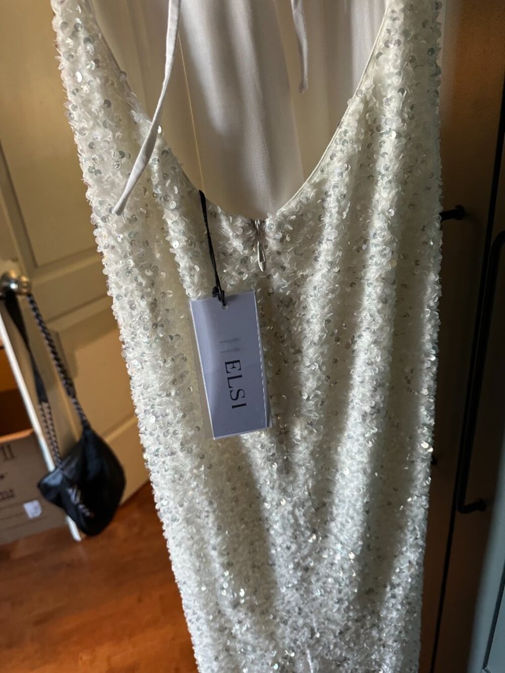 Brice Halter Sequin Column Maxi Dress - Picture 7 of 10